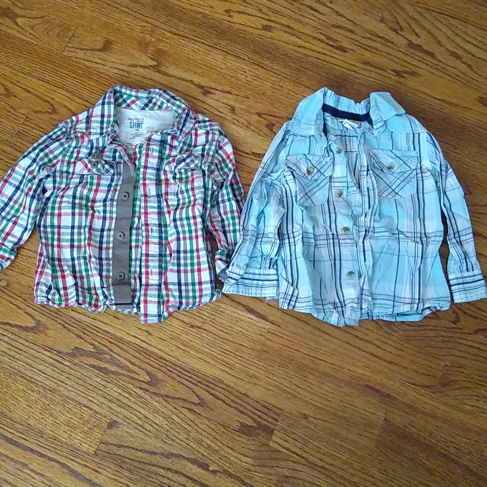 3/$15 Boys Button Down 2T Long Sleeve Shirts